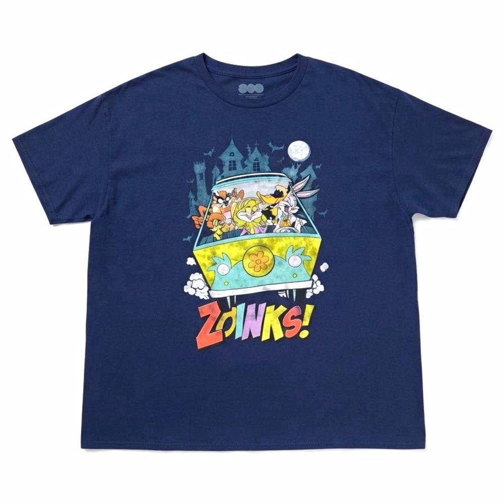 Warner Bros WB 100 Looney Tunes Y2K Graphic T-Shirt Mens 3XL Navy Cotton